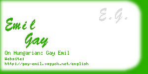 emil gay business card